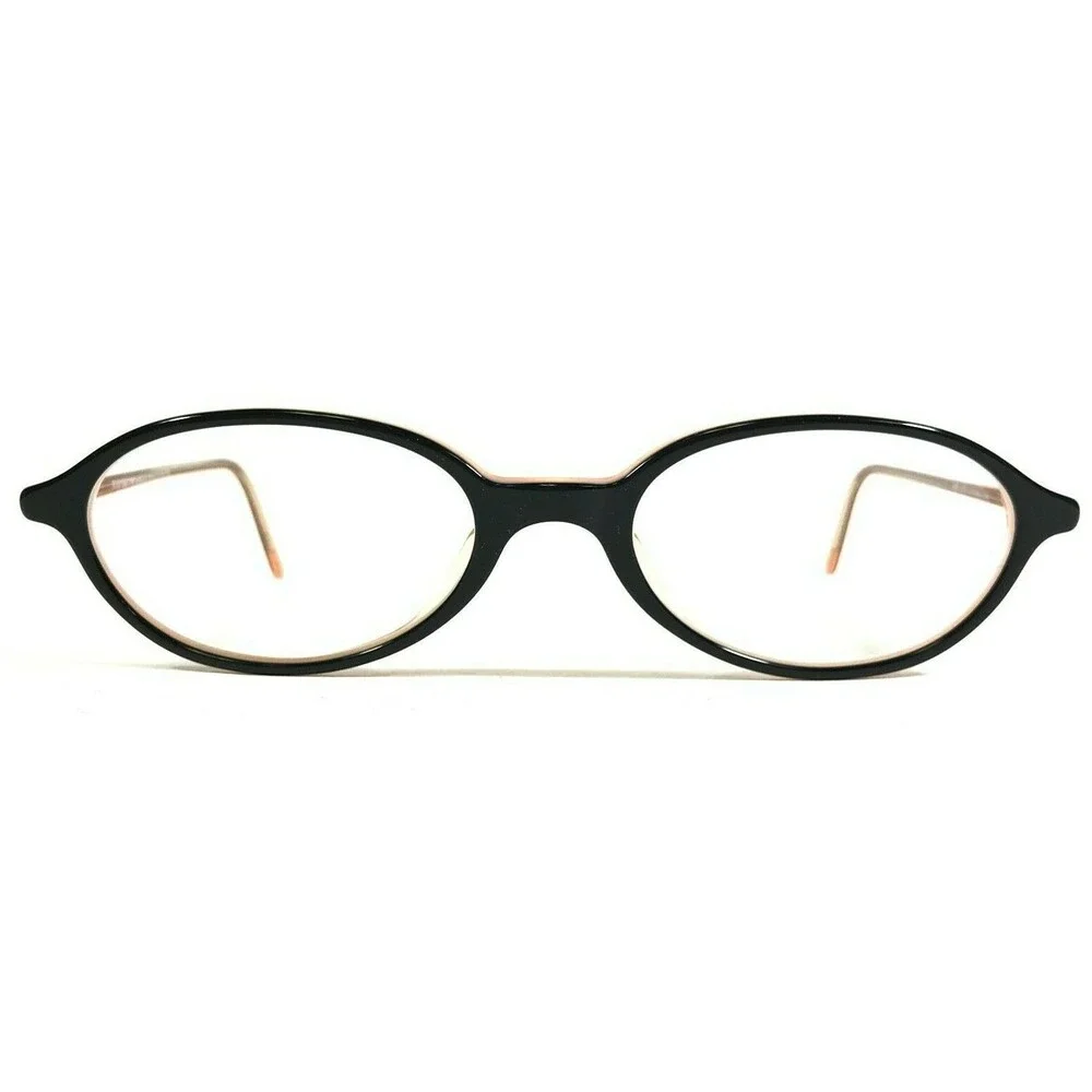 Emporio Armani Eyeglasses Frames 589 322 Black Orange Oval Full Rim 50-18-135